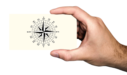 Compass in hand Compass in hand