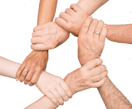 Interlocking hands Interlocking hands