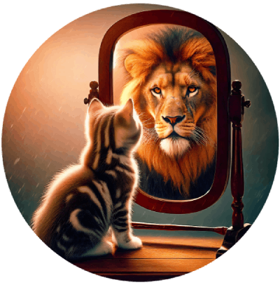 Self discovery kitten to lion Self discovery kitten to lion