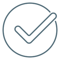 tick in circle plain