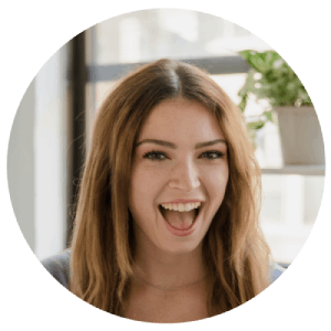 Woman excited round crop Woman excited round crop