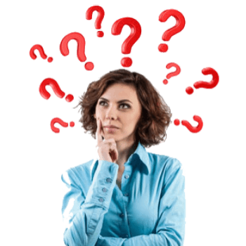 Woman with questions Woman with questions