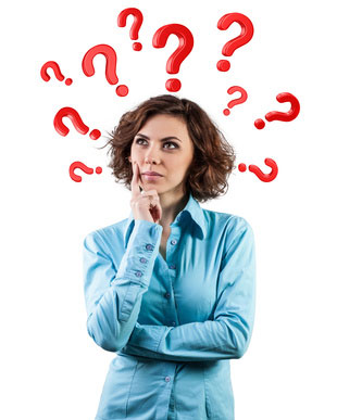 lady with questions